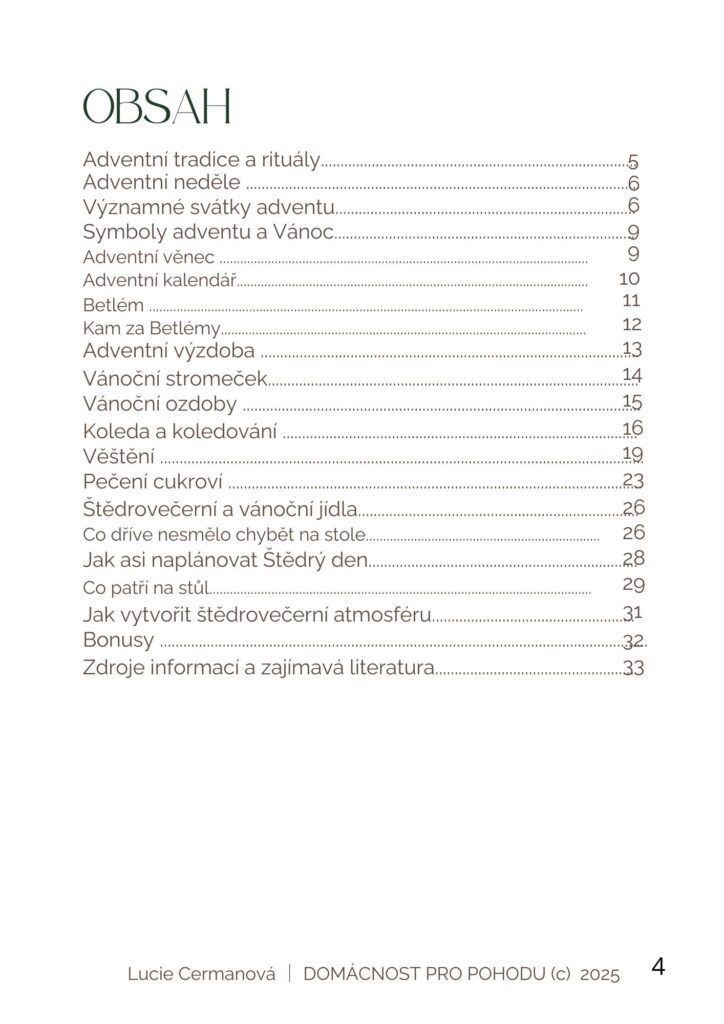 Klidný advent místo chaosu (obsah)